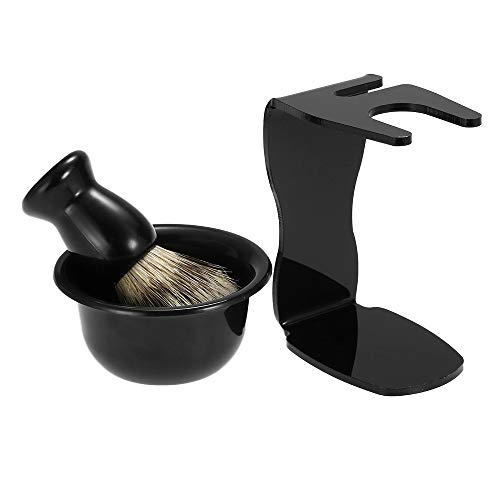 Anself 4pcs Men Shaving Set, Badger Hair Brush, Shaving Razor Holder Stand, Soap Bowl, Shaving Soap - Thumbnail 7