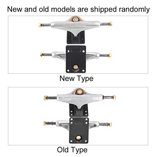 Skateboard Independent Trucks, Aluminum Magnesium Alloy Material Stable Structure Design Silver Color Longboard Skateboard Truck For Longboard #TOP2
