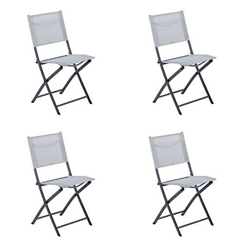 NATERIAL - 4er Set Gartenstühle EMYS - Klappstühle - Gartenstühle...