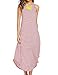 Halife Women Sexy Halter Neck Stripes Sleeveless Casual Party Beach Long Tank Dress Sundress Red XL