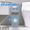 3 Pack Automatic Small Bathroom Trash Can with Lid - 2.5 Gallon Touchless Garbage Can, Motion Sensor Smart Trash Bin, Slim Dog Proof Trashcan, Waterproof Plastic Wastebasket for Bedroom Office Kitchen