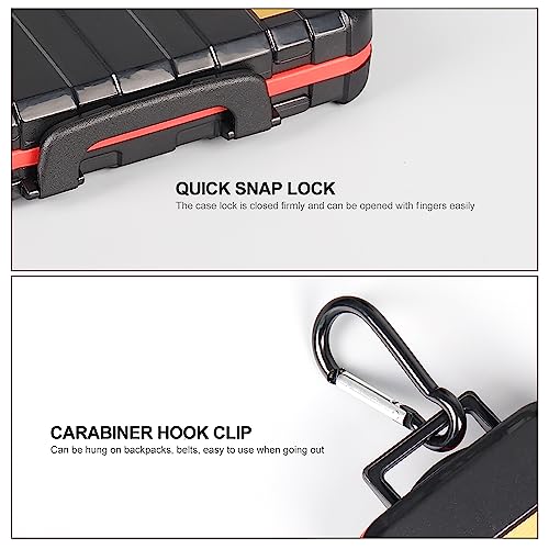 Lensgo Camera Battery Memory Card Case, Memory Card Hard Protector Case Professional Water-Resistant Anti-Shock Camera Battery Card Storage Box For 2 Camera Batteries 4 Sd Cards 2 Cf Cards 8 Tf Cards #TOP4