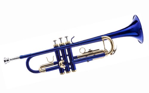 Hawk WD-T314-BL Bb トランペット ケースとマウスピース ブルー