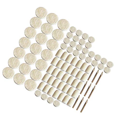 EXCEART 100 Pcs de Feltro de LÃ£ Bob Polimento 100 Pcs Polir Rodas Moagem Bits Moedor CabeÃ§a PolonÃ