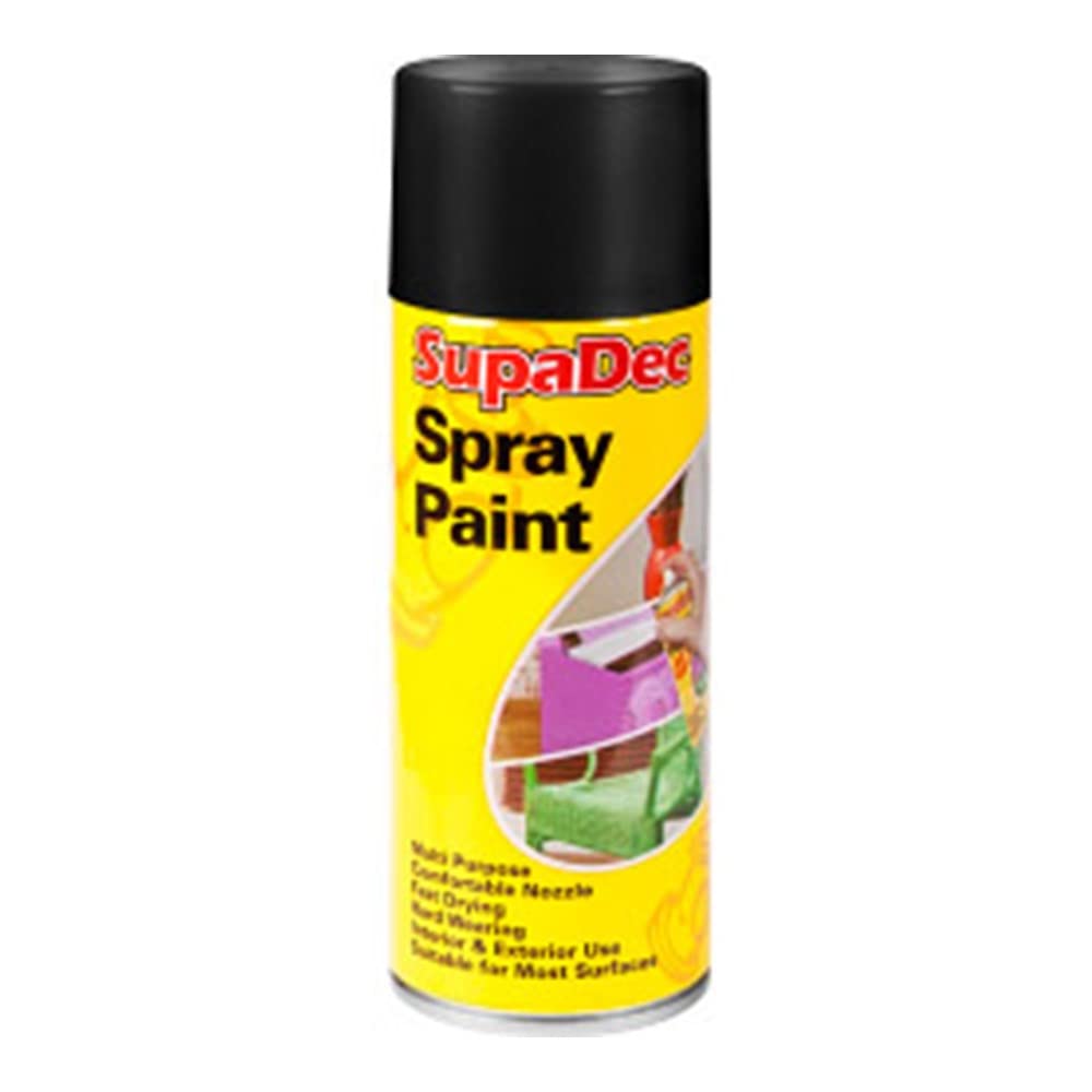 3 x SupaDec Spray Paint - 400ml - Matt Black