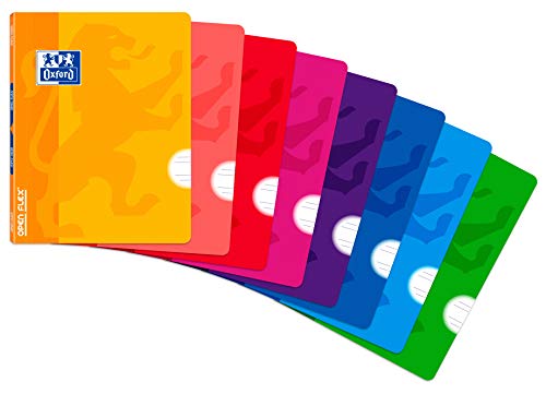 OXFORD OPENFLEX Libreta grapada, A5+, Pauta 3,5 con margen, 48 Hojas, 90 g/m2, Colores surtidos