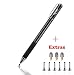 Produktbild Digiroot (1 2 in 1 Precision Stylus Disc Tip mit Faser Spitze für Notes-Taking, Zeichnen, Navigation auf Touch Bildschirm Gerät (6 Scheiben, 3 Faser Tipps enthalten)-(schwarz)