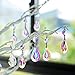 H&D Colorful Lamp Prisms Parts 38mm Loquat Shape with Octagon Bead Chandelier Glass Crystals Hanging Drops Christmas Pendants (Color-10pcs)