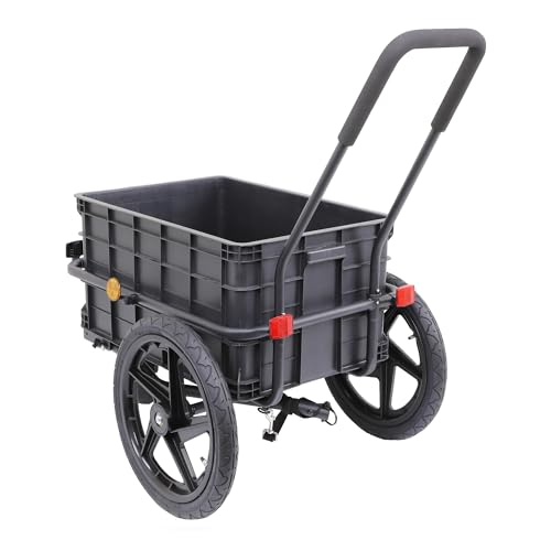 image for Xspec 2-in-1 Bike Cargo Trailer Pushcart, Bicycle Trailer with Removab