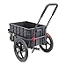 Xspec 2-in-1 Bike Cargo Trailer Pushcart, Bicycle Trailer with Removable Box and Waterproof Cover, Black, Pushcart Stroller with Tow Hitch and Removable Handlebar