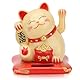 HERCHR Winkekatze Solarbetriebene, Winkekatze Mittelfinger, Winkende Katze, Winkende Japanische Glückskatze Mit Winkenden Arm Solarbetrieben Für Home Display Car Decor 6,5×7×8Cm