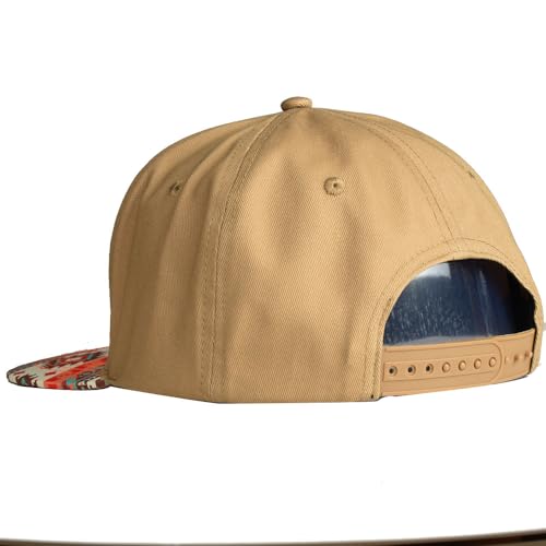 Image of EDTREK Performance Outdoorsman Snapback Truck Hat with Flat Brim - Unique Animal Embroidery