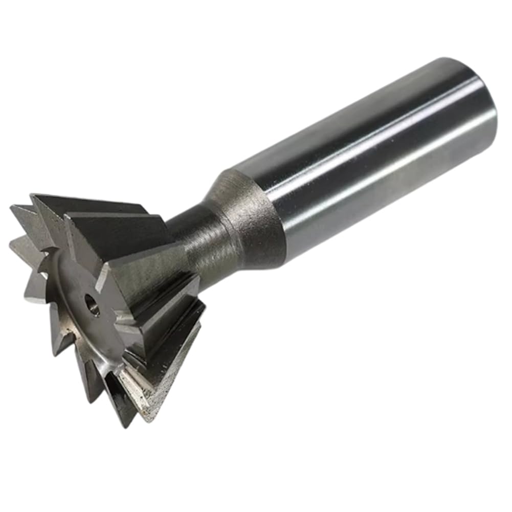 Jnchdghwa As Shown Dovetail Cutter Hss 60 Degree Dovetail Slot End Mill High Speed Steel Metal Cutting Tool 10Mm