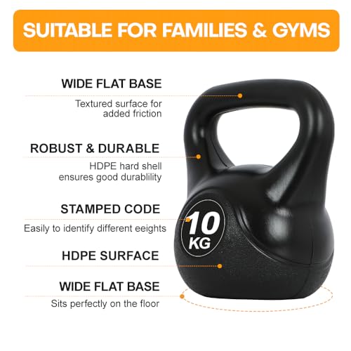 Panana Kettlebells Heavy Weight Kettle bell for Home Gym, Coated Heavy Weight Kettlebell Fitness, 6KG, 8KG, 10KG, 12KG, 14KG, 16KG - Image 5