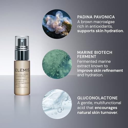 Image of ELEMIS Pro-Collagen Toning Mist, Hydrating PHA Facial Mist to Refine Pores & Smooth Skin