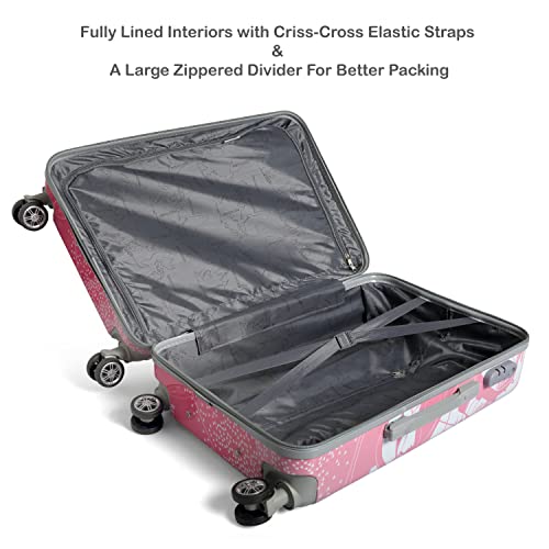 Image of Polo Class 2Pc Luggage Trolley Bag Set (24 /28 inch) - Pink
