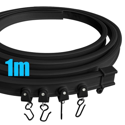 1m Flexible Deckenvorhangschiene, gebogene Vorhangschiene mit...