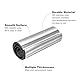 sourcing map 304 Edelstahlfolienrolle, 0,2 mm x 150 mm x 1 m, polierte Metallstreifenplatte für Handwerk, elektronische Geräte, silberfarben