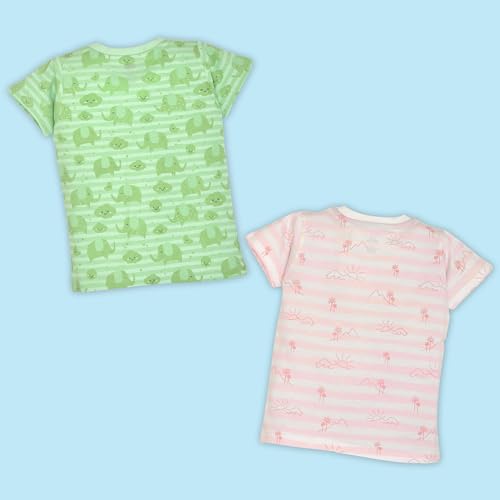 Image of LuvLap Baby Boys & Girls 100% Cotton Night Suit, Pack of 2
