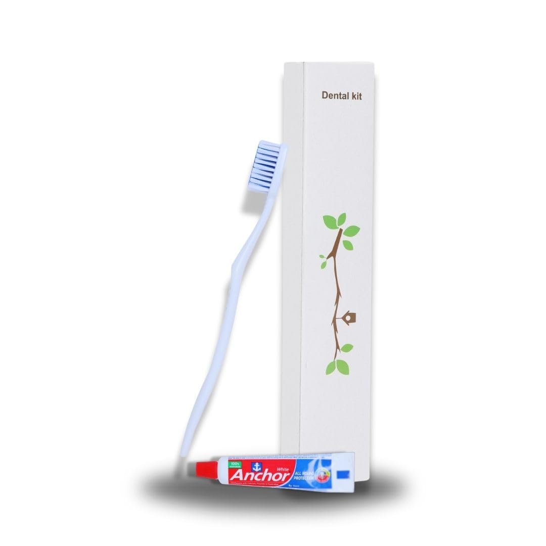 Purely Serene | 50 Sets Hotel Accessories,Hotel Kit,Guest Room Amenities,Marriage Guest Toiletry Kit Hospital Kit Dental Kit (1 Toothbrush & 1 Toothpaste 8g) (Pack of 50 Sets) (Hotel Dental Kit, 100). (B0CBN34G6P) Amazon Price History, Amazon Price Tracker