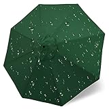 Ersatz-Sonnenschirmdach Runden Sonnenschirm Ersatzbezug 3m 8 Streben für den Außenbereich, Terrassenschirm auf Garten, Terrasse, Hof, Strand, Pool, Markttisch