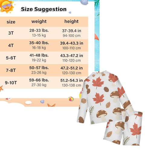 Traje de baño de niños de hongos marrones para tardes de playa y piscina 3