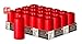 Hyoola Red Pillar Candles 2-inch x 4-inch - 24 Pack Unscented Bulk Pillar Candles - European Made