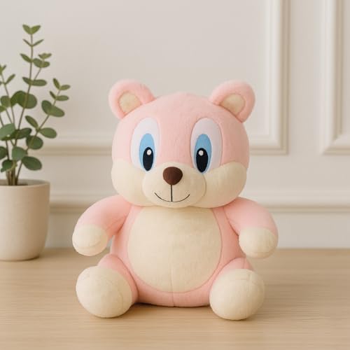 Image of KIDS STOREKIDS STORE Sweet Pink Squirrel for Kids Super Soft Plush Toy with Friendly Expression Plush Smooth Touch Comforting Huggable Body Ideal for Girls' Birthday Gifts Everyday Cuddle Time (50 CM)
