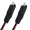 BENACES SAE Extension Cord 18AWG, 2 Pin Cable 12V-24V Quick Disconnect DC Power Extension Cable 6 Feet for Camp Trailer Solar Panels #5