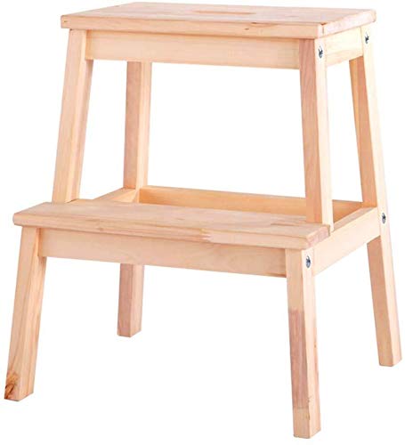 Escalera de tijera móvil con peldaños ensanchados de madera para jardín