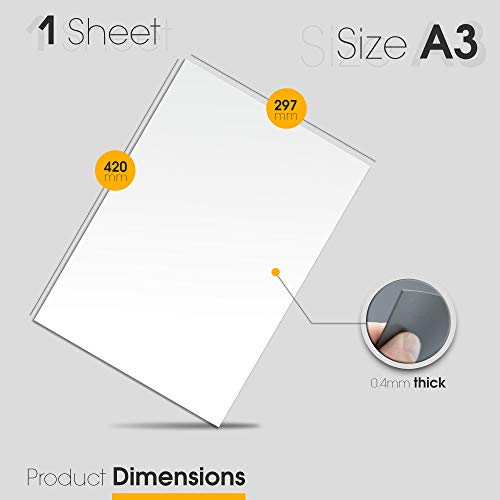 The Magnet Shop Tableau Blanc Magnétique - Tableau Aimanté pour Mémos, Notes et Plannings de Repas à la Maison, au Bureau et Dans la Cuisine - A3