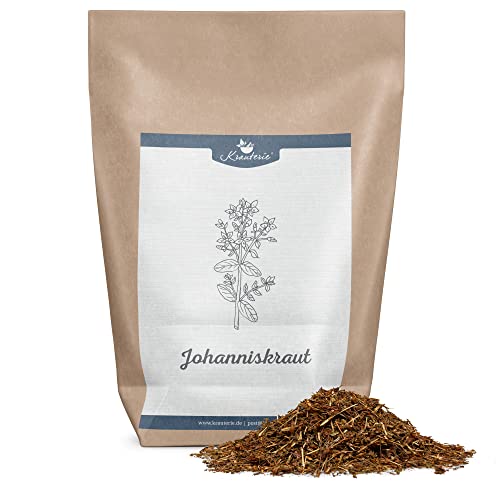 Krauterie Johanniskraut Hund, Einzelfuttermittel für Hunde (100 g), Johanniskraut Geschnitten in Spitzenqualität