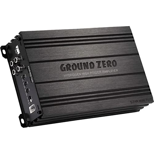 Amplificatore a 2 canali con circuito di classe D ad alta efficienza, crossover attivo integrato e dimensioni compatte; amplificatore compatto a 2 canali; componenti con tecnologia SMD; tecnologia Class D; crossover attivo variabile e Bass Boost, regolazione fase; alimentatore stabilizzato; connessioni di grandi dimensioni; dissipatore di calore compatto con scritta Ground Zero incisa; telecomando a livello contenuto nella confezione; ingresso alto con funzione Auto-On