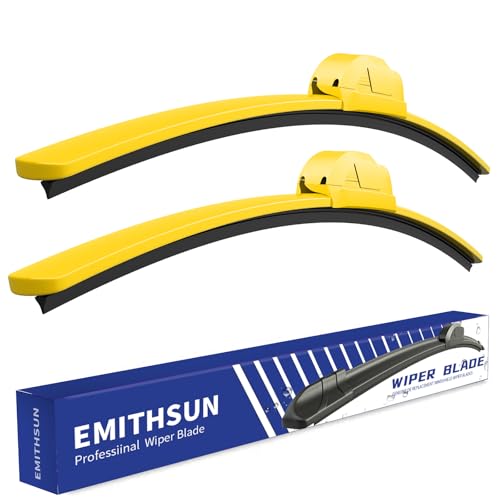 Image of OEM QUALITY 26 inch + 19 inch Premium All-Seasons Durable Stable And Quiet Yellow Windshield Wiper Blades (Set of 2)