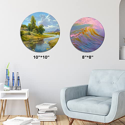 Esrich Canvases For Painting 36Pack/9Size,Square Canvas With 4*4",6*6",8*8",Rectangle Canvas With 5*7", 8*10", 9*12", 11*14",Round Canvas With 8*8",10*10",Painting Canvas For Oil & Acrylic Paint #TOP6