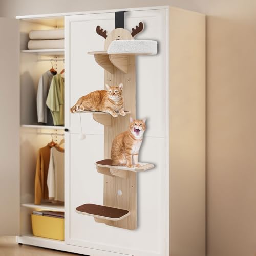 Árbol para Gatos de Puerta 4 Niveles Madera y Hierro miniatura 3