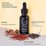ZEUS Natural Beard Oil, Premium Conditioning Beard Oil to Soften Beard & Mustache – MADE IN USA (Sandalwood) 1 oz. - Image 2