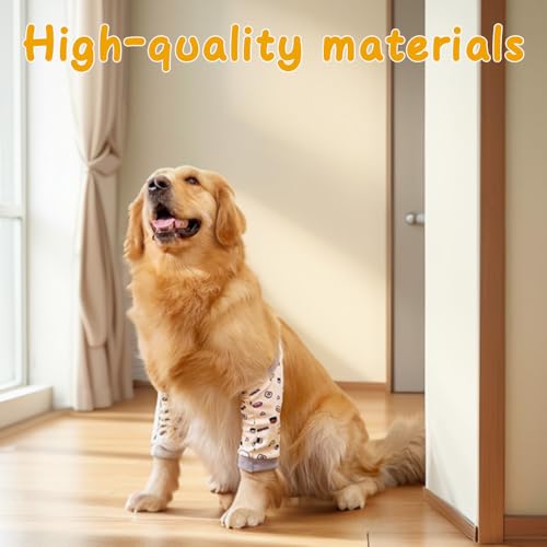 LYPPUL 3 Stück Ellenbogenbandage Hund, Recovery Sleeve Hund, Ellbogenschoner für Hunde, Hundebeinschutz, Mittelgroße und Große Hunde Chirurgie Erholung Recovery Sleeve für Vorderbeine (2XL)