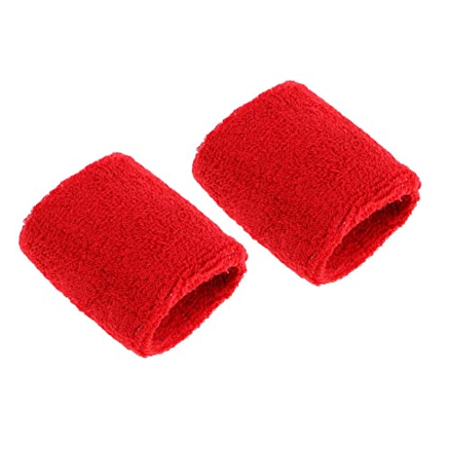 myaddiction Sports Basketball Badminton Uni Cotton Sweatbands Wristbands red Sporting Goods | Outdoor Sports | Skateboarding & Longboarding | Clothing, Shoes & Accessories | Protective Gear