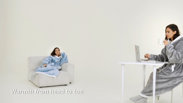 Bedsure Wearable Blanket Hoodie, Long Hooded Blanket Sweatshirt as Birthday Gifts for Women, Cozy Sherpa Hoodie for Adult, Standard, Black