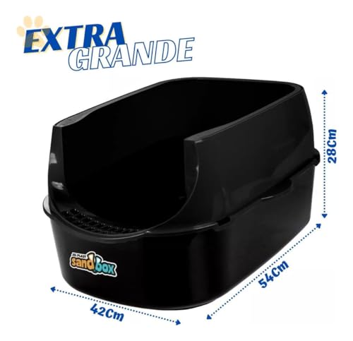 Kit 2 Caixas De Areia Bandeja Furba Desmontável Para Gatos Preta