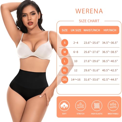 Image of Werena Tummy Control Shapewear for Women High Waisted Body Shaper Panties Slimming Girdle Shaping Briefs