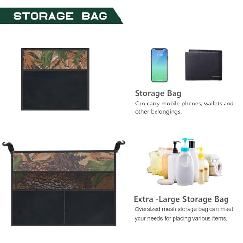Image of BRIAN & DANY Pop Up Shower Tent, 6.9 FT Tall Changing Tent with Rain Shelter & Windows, Portable Privacy Tent for Camping, Toilet or Bathroom, UPF 50+ & Waterproof, 47.2 inch x 47.2 inch x 82.7 inch, Camouflage