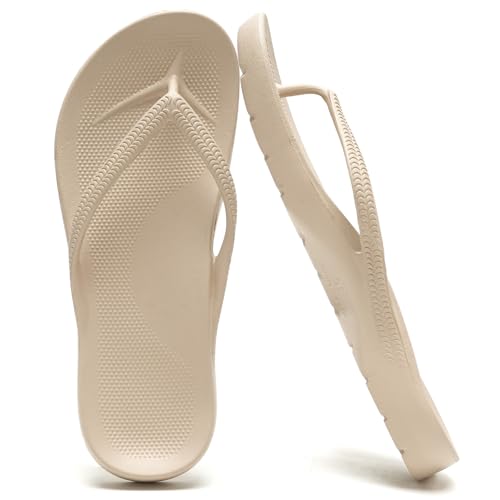 GETOEU Flip Flops for Women and Men with Arch Support Comfortable Recovery Slide Sandals Slip