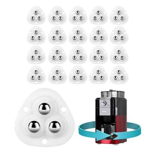 20PCS Small Appliance Rollers&amp; Wheels for Kitchen Appliances on the Countertop,Self Adhesive Mini Casters/Sliders for Stand Mixer, Coffee Maker, Air Fryer(White)