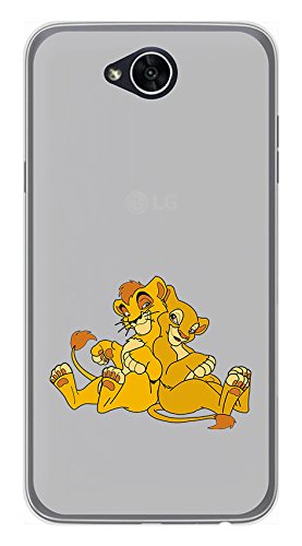 Tumundosmartphone Funda Gel TPU para LG X Power 2 diseño Leones Dibujos