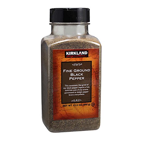 Kirkland Signature Fine Ground Black Pepper, 12.3 oz (2 bottle)