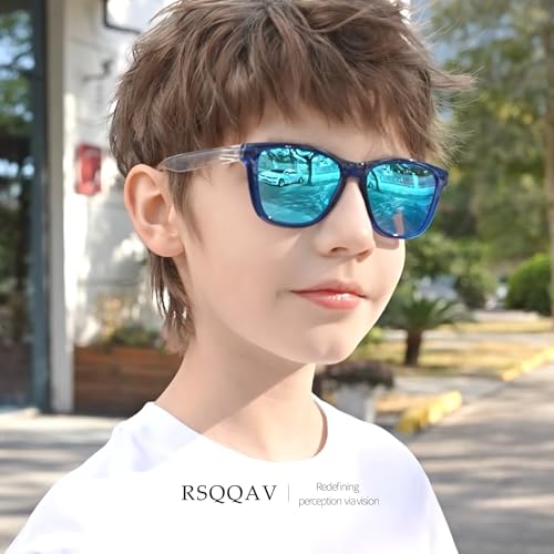 Image of Kids Polarized Sunglasses for Girls Boys UV400 Protection Classic Fashion sun Glasses Lightweight Material Age 3-10