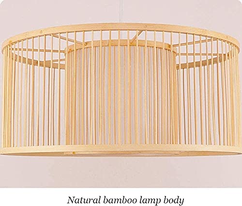 Lámpara de techo de bambú natural para iluminar y decorar salas de estar 7