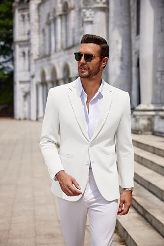Image of COOFANDY Men's Casual Knit Blazer Two Button Lightweight Sport Coats Suit Jacket